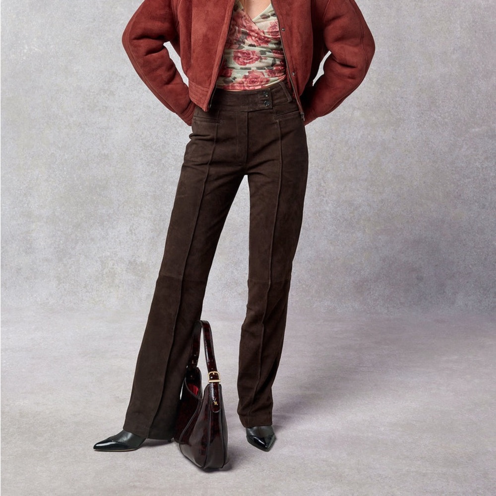 Rouje Brown Suede Nolan Pants FR36